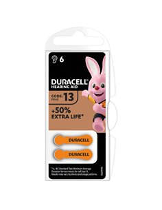 Pila para audífono Duracell DA 13 Blister 6 unidades