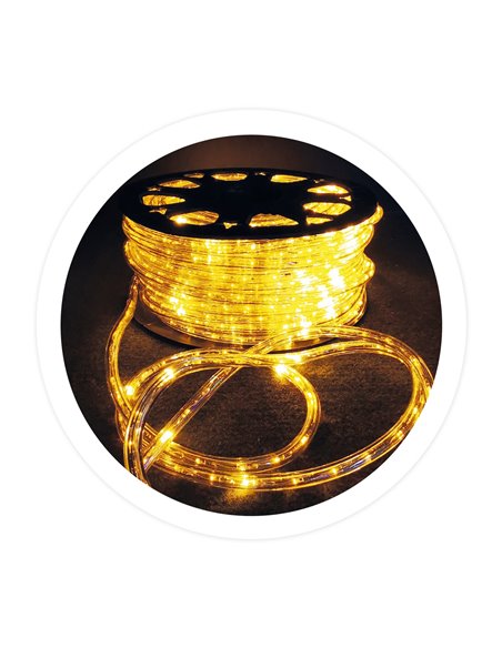 Rollo 48M tubo LED flexible Amarillo