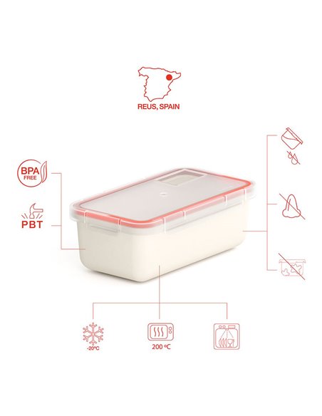 Contenedor hermético 0,75l blanco 6090/9 valira