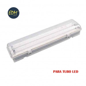 Regleta estanca para tubo led eq 2x58w 155 cm EDM ip44