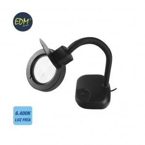 Lente d'ingrandimento flexo nero 12w EDM desktop 2