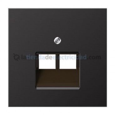 Tapa doble para toma de teléfono o datos RJ11-RJ45 DARK JUNG AL 2969-2 UA D
