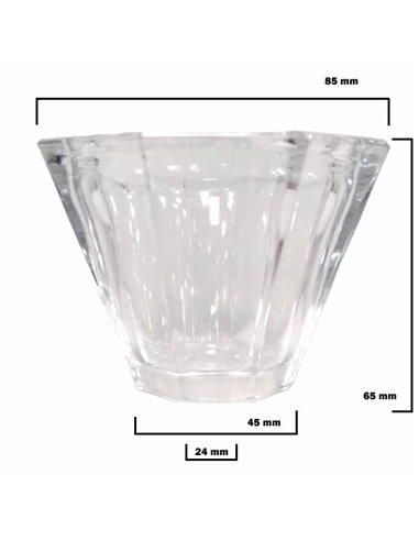 Transparent Crystal DIAMOND Tulip 8.5x4x5cm with a 2.4cm Opening