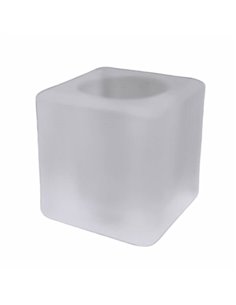 MATTE MINICUBO Quadratischer Glaslampenschirm 4,5x5 cm mit 2 cm Öffnung