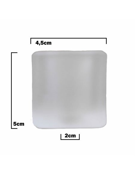 Abajur quadrado de vidro MATTE MINICUBO 4,5x5cm com abertura de 2cm