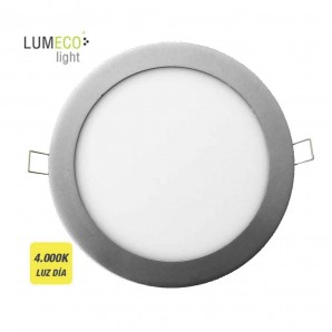 Downlight led empotrable 20w luz dia 4.000k 1500 lumens cromo mate lumeco