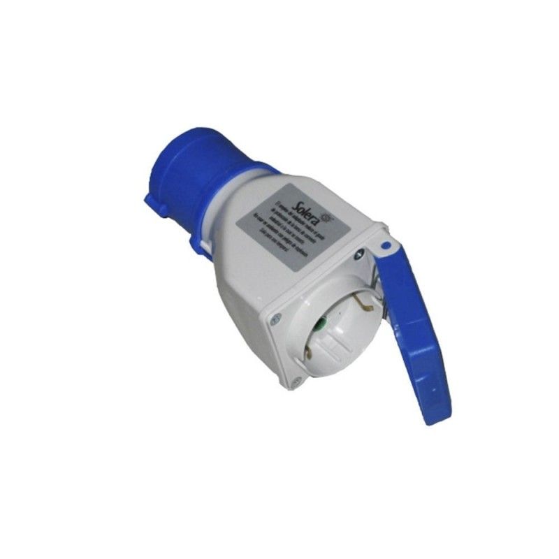 Plugue Adaptador Cetac para Base Schuko com Tampa 2P+E 16A Solera 904012