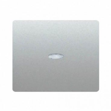 Tecla interruptor, conmutador o cruz con luminoso ALUMINIO MERCURIO BJC IRIS 18705-MAL
