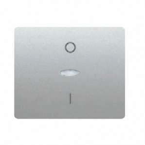 Tecla interruptor bipolar con luminoso ALUMINIO MERCURIO BJC IRIS 18708-MAL