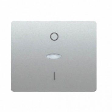 Tecla interruptor bipolar con luminoso ALUMINIO MERCURIO BJC IRIS 18708-MAL