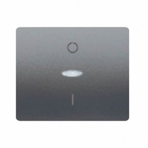 Tecla interruptor bipolar con luminoso ACERO NEPTUNO BJC IRIS 18708-ANL