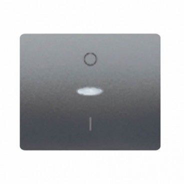 Tecla interruptor bipolar con luminoso ACERO NEPTUNO BJC IRIS 18708-ANL