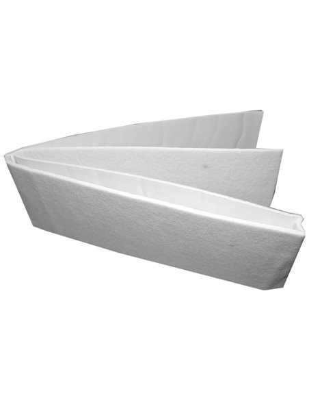 Feltro adesivo 1m x 85mm branco