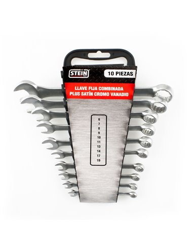 Juego llave fija combinada stein cr-v satin din-3113a 10 piezas