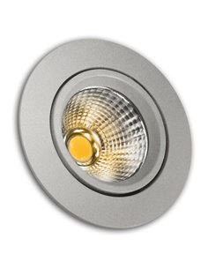 Aro Led Cob Alum Basc Red Plata 5w Calid