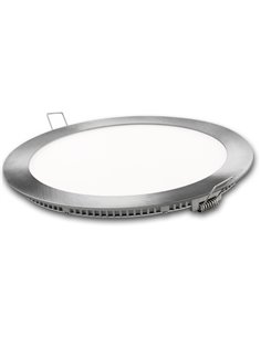 Downlight led redondo plata matel 6w fría