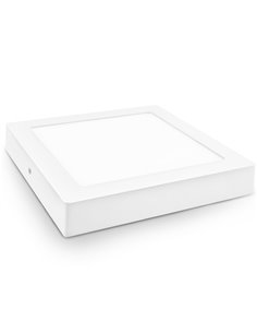 Downlight led superficie cuadrado blanco matel 18w neutra