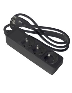 Cabo onlex t/t base preta 1,5 m 3 soquetes