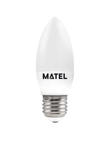 Lâmpada vela LED Matel E27 7W 2700K