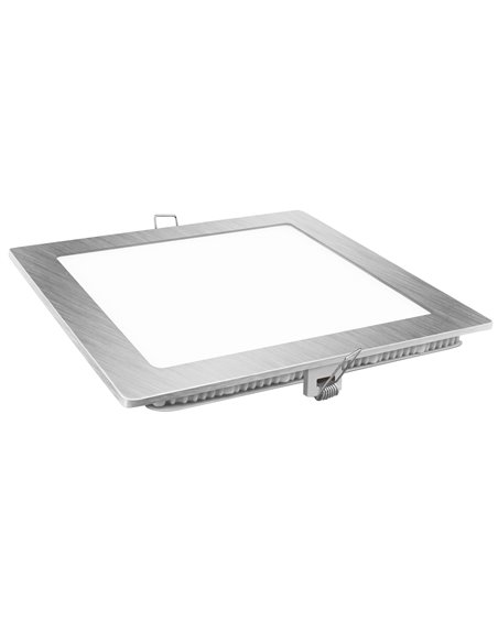 Downlight LED quadrado prata mate 6w 6400K