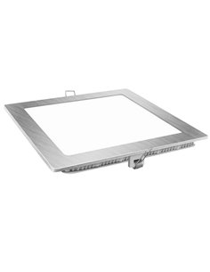 Downlight Led Cuadrado Plata 12w Cal