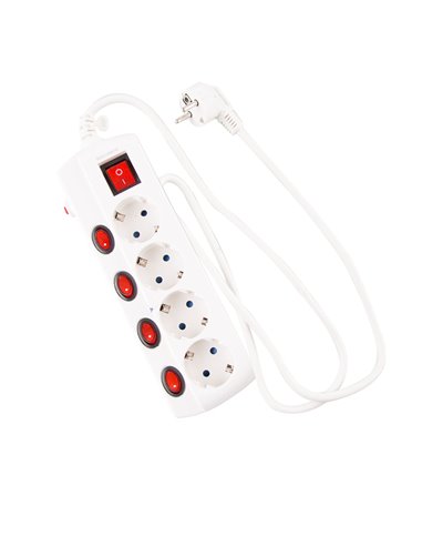 Base interruptor individual onlex cable 1,5 mts 4 tomas