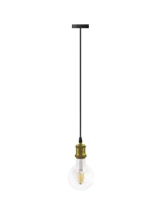 Kit pingente vintage matel E27 1m ouro novo
