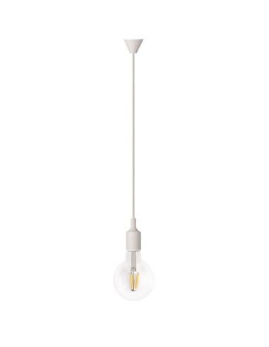 Kit colgante matel silicona e27 1m blanco