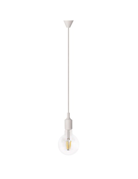 Kit colgante matel silicona e27 1m blanco