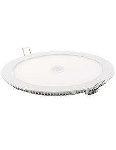 Downlight led redondo sensor matel blanco 18w fría