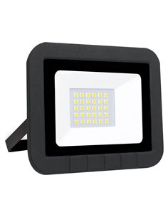 Proyector led plano negro matel ip65 10w fría