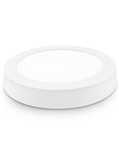 Downlight led superficie redondo blanco matel 6w cálida