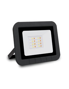 Projetor LED RGB IP65 20W em alumínio preto mate