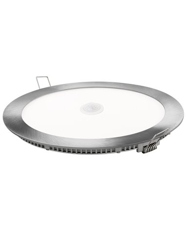 Downlight LED redondo matel prata sensor 18w 6400K