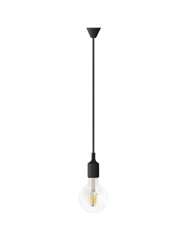 Kit pendente Matel silicone E27 1m preto