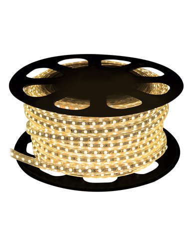 Tira Led 230V Ip65 Smd2835 25mts Calida