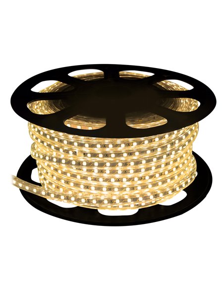 Tira Led 230V Ip65 Smd2835 25mts Calida