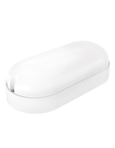 Aplique LED oval para exterior matel sensor 9W 6400K branco