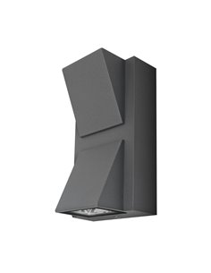Aplique Led Luxe Trapec Gris Ip54 6w F