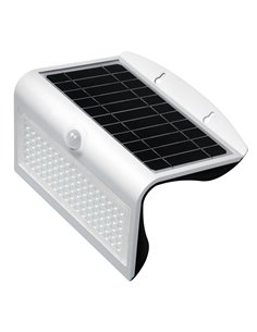 Aplique led solar korpass sensor 8w blanco fría