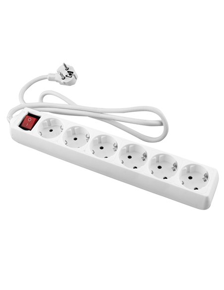 Base blanca onlex t/t interruptor cable 5 mts 6 tomas