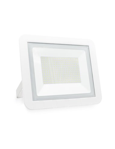 Projetor LED frio matel branco plano ip65 200w