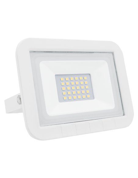 Proyector led plano blanco matel ip65 20w fría