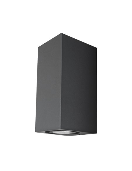 Aplique Led Luxe Cuboid Gris Ip54 8w F