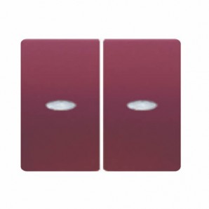 Tecla doble interruptor o conmutador con luminoso ROJO RUBÍ BJC IRIS 18709-RRL