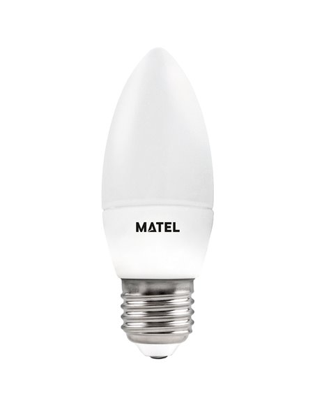 Bombilla led vela matel 5w e27 neutra (3 intensidades)