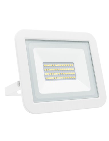 Proyector led plano blanco matel ip65 30w fría