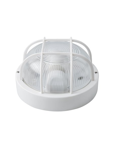 Aplique redondo para exterior IP54 E27 branco