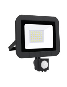Proyector led con sensor negro matel 20w