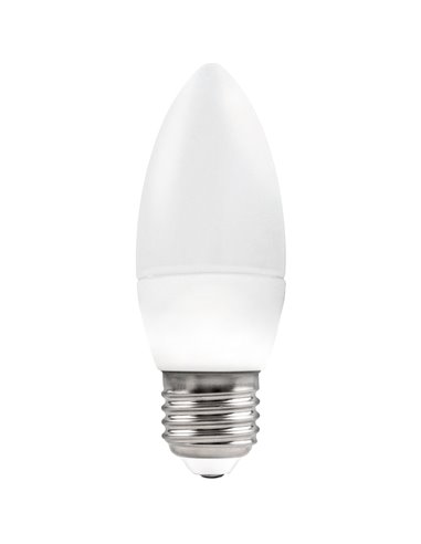 Lâmpada LED vela matel regulável 7W E27 4200K